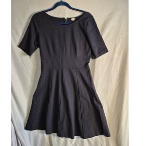J.Crew Women's Navy Blue Fit and Flare Short Sleeve Dress Size 10‎